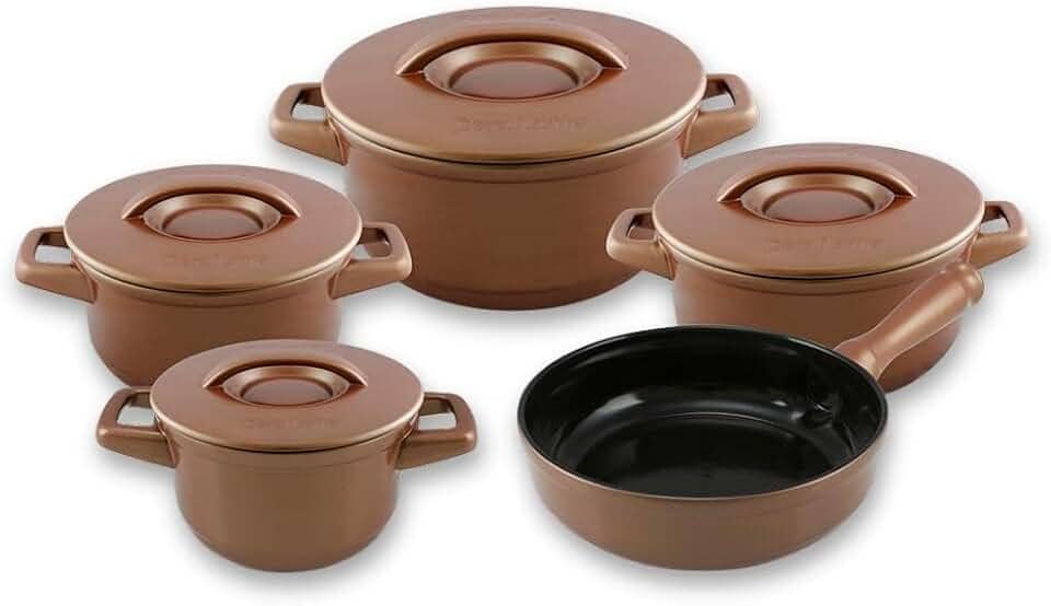 Ceraflame Conjunto Panelas de Cerâmica Duo+ Smart 5 Peças Cobre