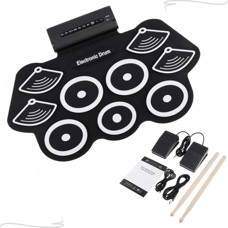 Bateria Eletrônica Portátil Profissional Instrumento Musical 9 Pads Drum
