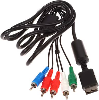 Cabo AV Vídeo Àudio Componente para PS2/PS3 5 Conectores RCA - Alta Nitidez e Definição.