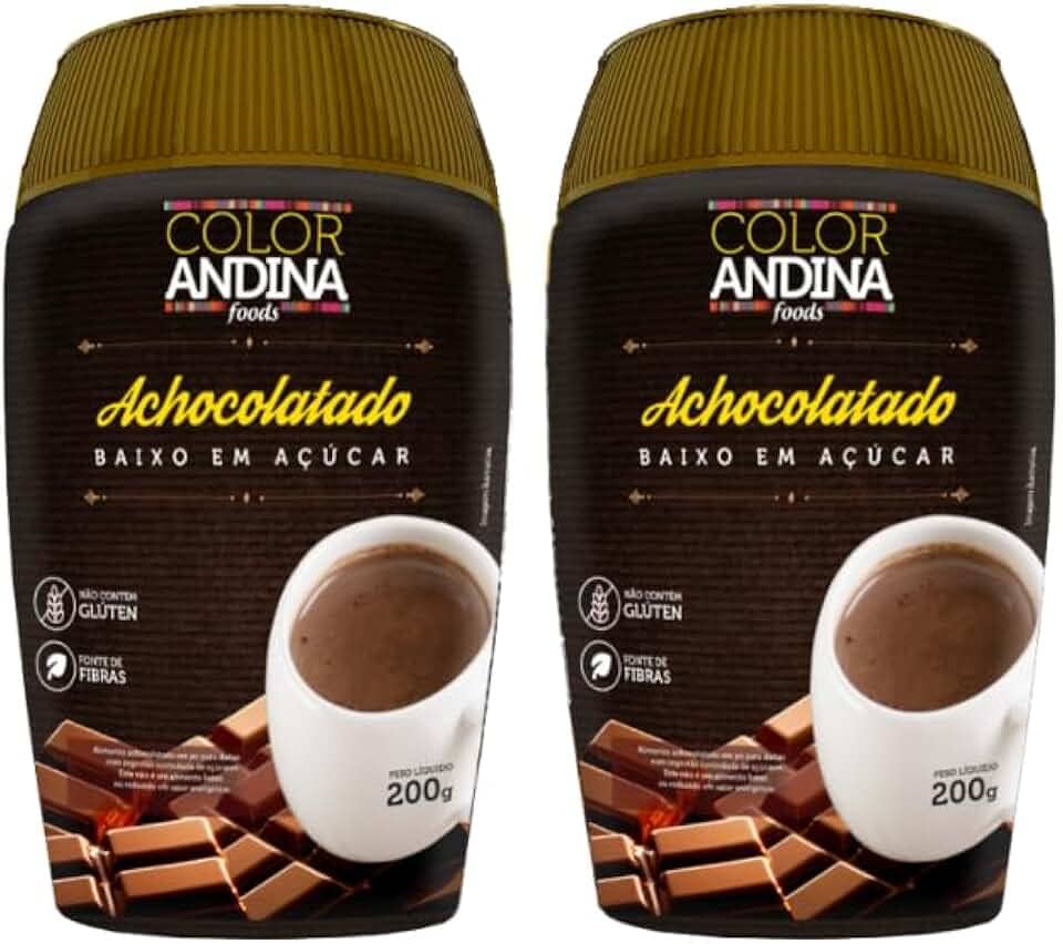 Achocolatado Diet Baixo em Açúcar 200g | Vegano | Cacau 100% Puro - 2 Unidades
