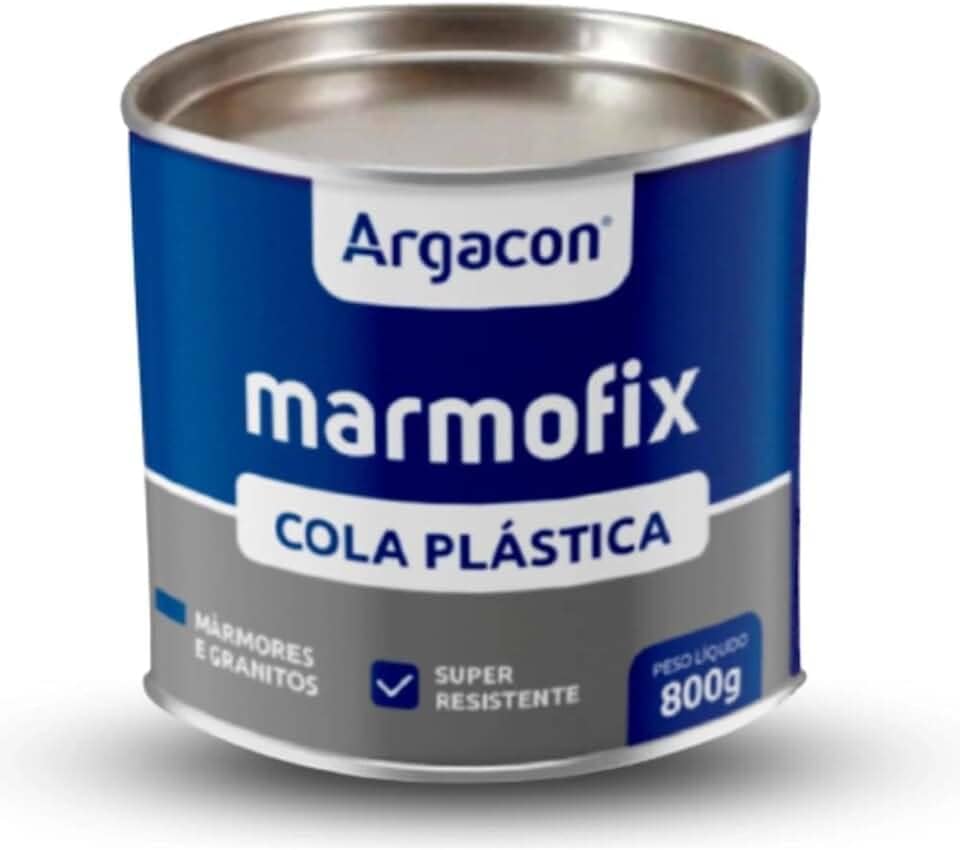 Massa Plástica Argacon Cola para Mármores Granitos Porcelanatos 800g (Cinza)