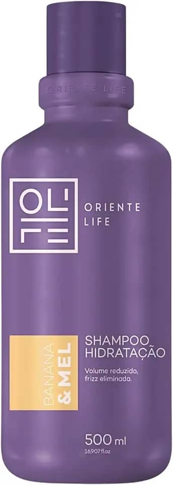 Shampoo Banana e Mel 300ml Hidratação e Nutrição Cabelos Ressecados Fortalecimento Controle de Frizz Brilho e Maciez
