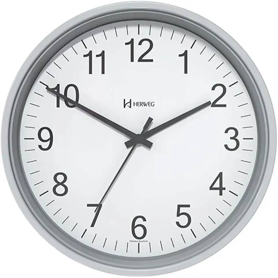 Relógio de Parede Quartz Cinza
