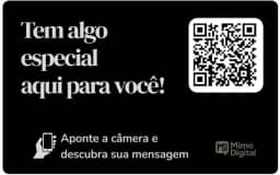 Cartão Presente Inovador Personalizavel com QR Code Premium (Preto)