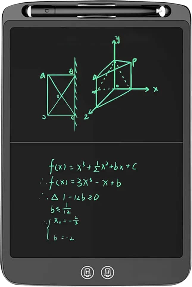 Domary Tablet LCD de escrita de 12 polegadas Prancheta de desenho eletrônico digital Ultra-fino Bloco de escrita Split Screen Apagar com um clique e botão de bloqueio Presente para crianças Adultos Home Office School
