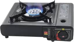 Fogareiro Fogão 1 Boca Portátil BAK Gás Preto BK-FOG2100GSP Frontier Fogão à Gás de Mesa 1 Boca 34,3 x 8,5 x 27,5 cm