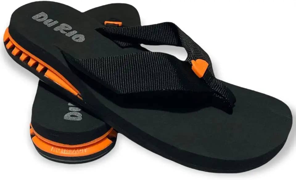 Chinelo Masculino Com Salto DuRio Air Para Esporão Fascite Plantar Ortopédico Vegano