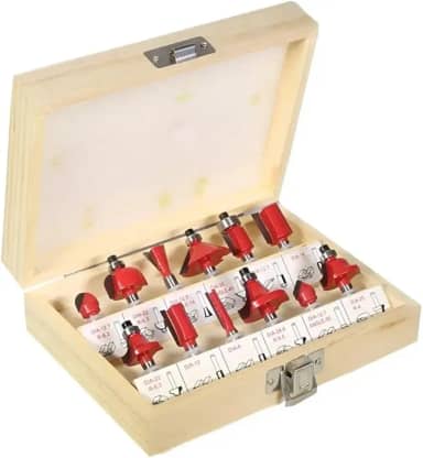 Kit Jogo 12 Fresas De Aço Tupia 6,35mm Madeira Ferramentas