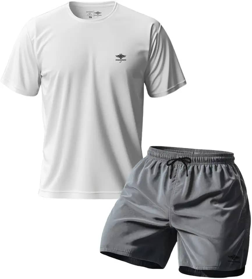 Conjunto Masculino Camiseta Dry Fit E Short Academia Treino