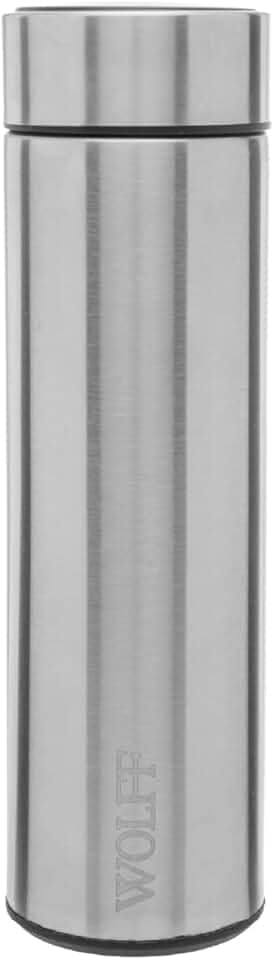 WOLFF - Garrafa Térmica de Aço Inox com Termômetro em Led 500ml - Conserva Bebidas Quentes e Frias