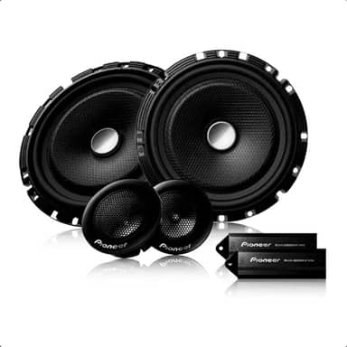 Kit 2-Vias com Alto-Falantes de 170mm(6-3/4") Tweeters Crossover 60W RMS 4 OHMS Pioneer-TS-C1730BR