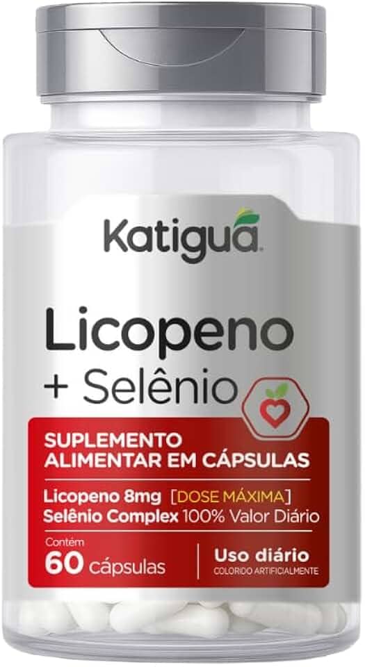 KATIGUÁ Licopeno De Tomate + Selênio Sem Sabor Katiguá 60 Cápsulas Rígidas • 30 Doses Laranja