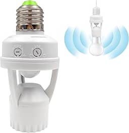 Soquete com Sensor de Presença E27 110V/220V – Detecção de Movimento 360° para Lâmpadas, Automático, Ideal para Iluminação Residencial e Comercial (1)