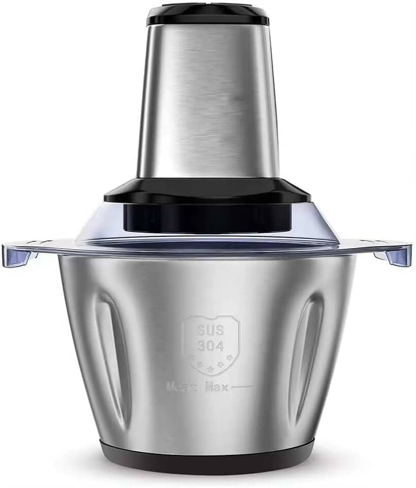 Moedor de Carne Elétrico Inox 3L 110V – Alta Potência, Lâminas Duplas e Fácil Limpeza