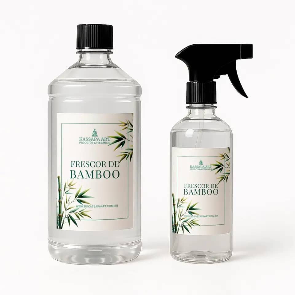 Kit Aromatizador De Ambientes 0,5L + Refil De 1 L De Lojas Famosas (Bamboo)