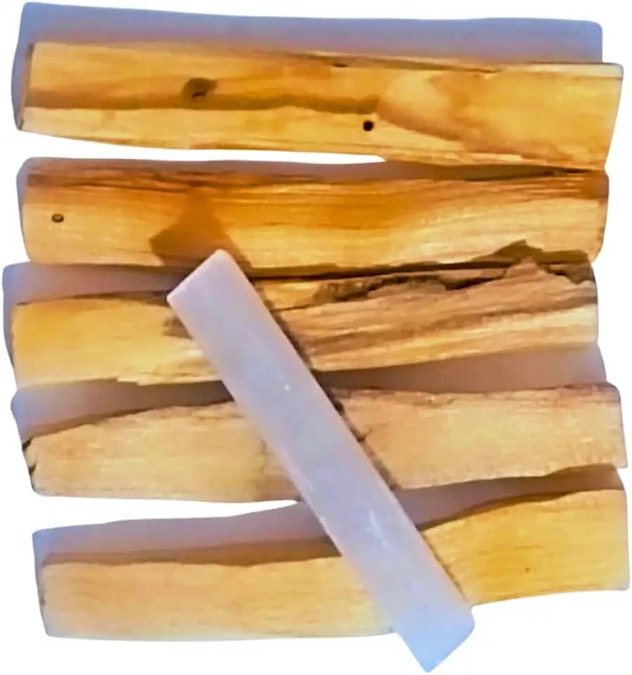 Healing Atlas | Palo Santo (madeira sagrada) – 5 varetas + selenita | Kit de limpeza e proteção energética | Kit de Limpieza Energética y Protección Espiritual (5)
