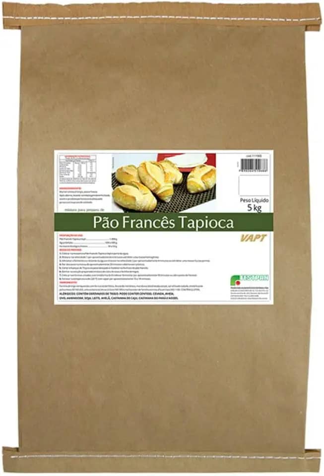 Mistura Pão Francês Tapioca 5Kg Vapt - Festpan