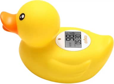 Eobeo Termômetro De Banho Duck Baby - Termômetro De Banho De Segurança De Leitura Instantânea Com Alertas De Temperatura Da Água E Cronômetro De Banho - Brinquedo De Banho Flutuante E Termômetro Dig