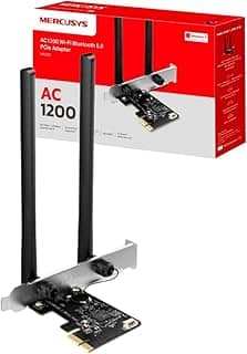 Placa de rede Wi-Fi 5 Sem Fio PCI Express AC1200 MA30E Com Bluetooth 5.0 I Adaptador Wi-Fi 5 para PC Compatível Com Windows 10 e 11 I Melhor Placa para Jogos Alta Velocidade Internet Baixa Latência