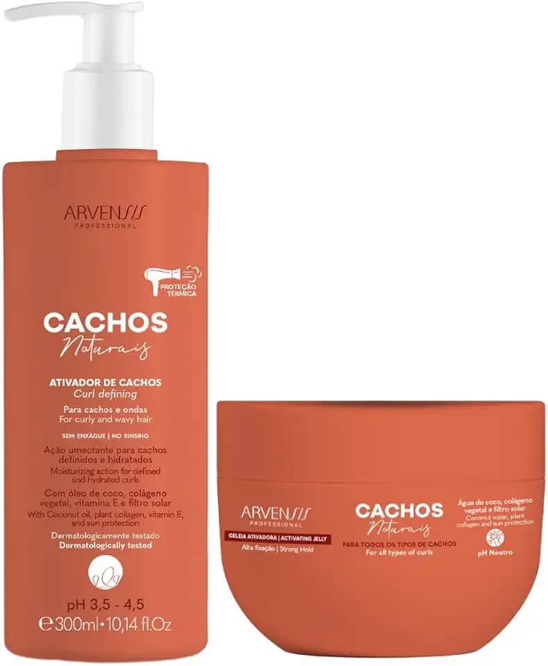 Arvensis Profissional, Kit Ativador Cachos e Geleia Forte Fixação Arvensis