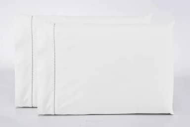 Kit 2 Fronhas Avulsas Percal 400 Fios Ponto Palito 100% Algodão (White)