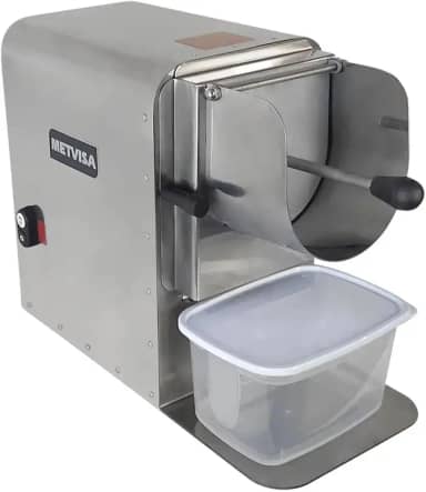 Ralador e Desfiador Industrial de Queijo e Coco Metvisa RDA + 3 Discos em Aço Inox Prata