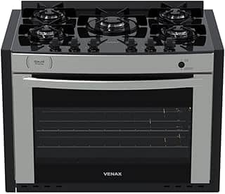 Fogao A Gas De Embutir Gaudi Prisma Vitreo Bl 5q Inox Gas Glp