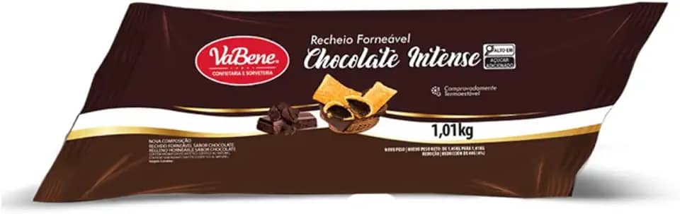 Recheio Forneável Sabor Chocolate Intense 1,01Kg Vabene
