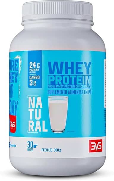 3VS Nutrition Whey 100% Concentrado 900g Sabor Natural