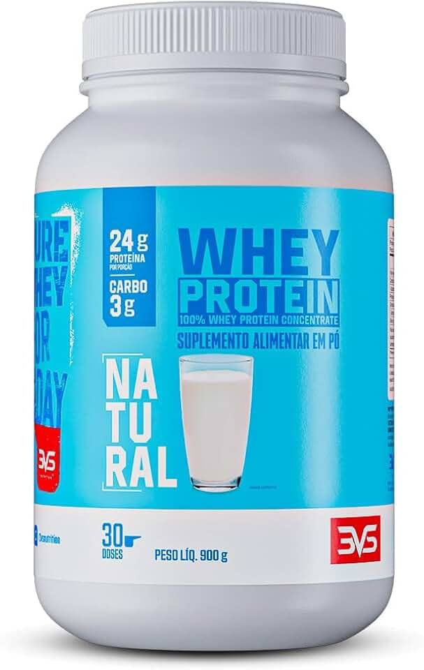 3VS Nutrition Whey 100% Concentrado 900g Sabor Natural