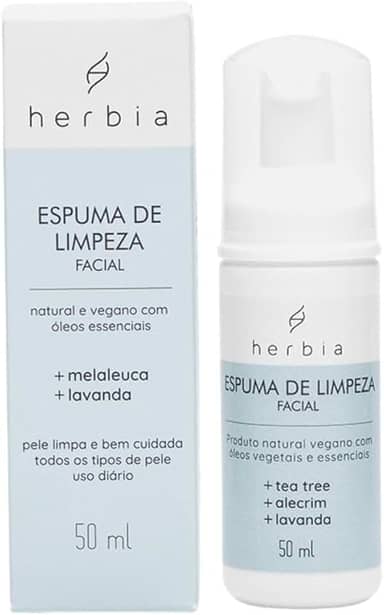 Herbia Espuma De Limpeza Facial Natural E Vegano