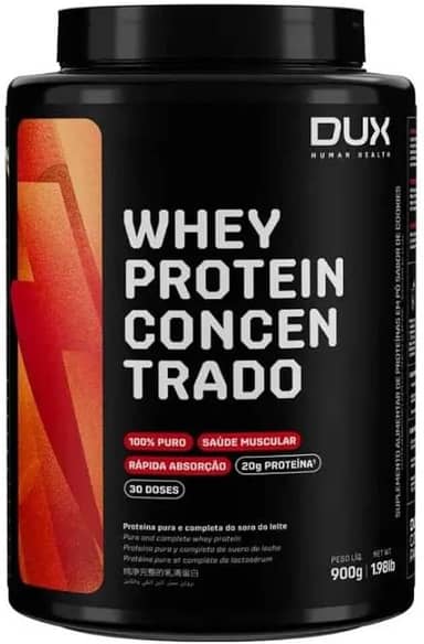Whey Protein Concentrado Sabores do Mundo Butter Cookies Dinamarca 900g - 20g de Proteínas por Porção - Suplementos Naturais, Suplementação Treino Academia, Ganho Muscular - DUX HUMAN HEALTH