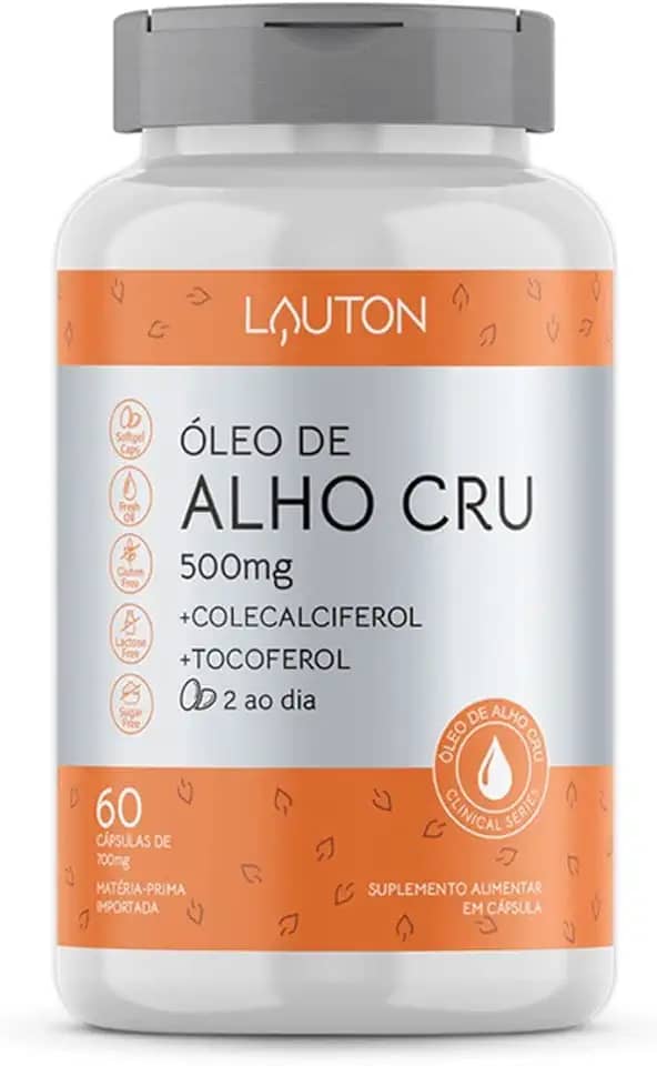 Oleo De Alho Cru 500mg 60 Capsulas | Lauton Nutrition