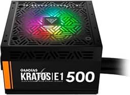 GAMDIAS Fonte de Alimentação ATX 500W Kratos E1-500W-RGB, Preto