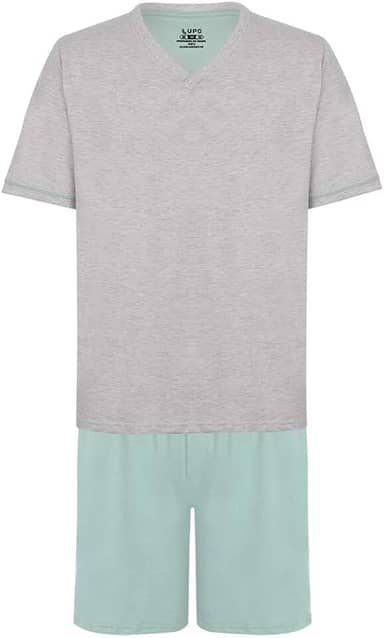 Conjunto de pijama Curto com Gola V LupoMeninos