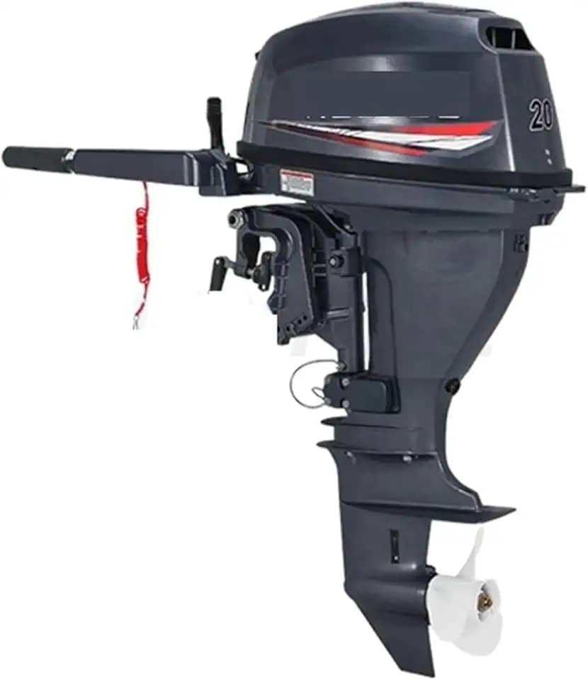 Motor de pesca de dois tempos, quatro tempos, máquina de popa de eixo curto, barco de borracha Frp barco de pesca hélice rápida Frequey motor de tração manual, 2 tempos 6