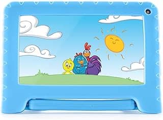 Tablet Infantil Galinha Pintadinha 7' 4GB RAM, 64GB, Controle Parental, Wi-Fi, Android 13, Case, Quad Core - NB419