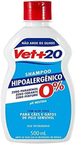 Vet+20 - Shampoo Hipoalergenico - 500 ml