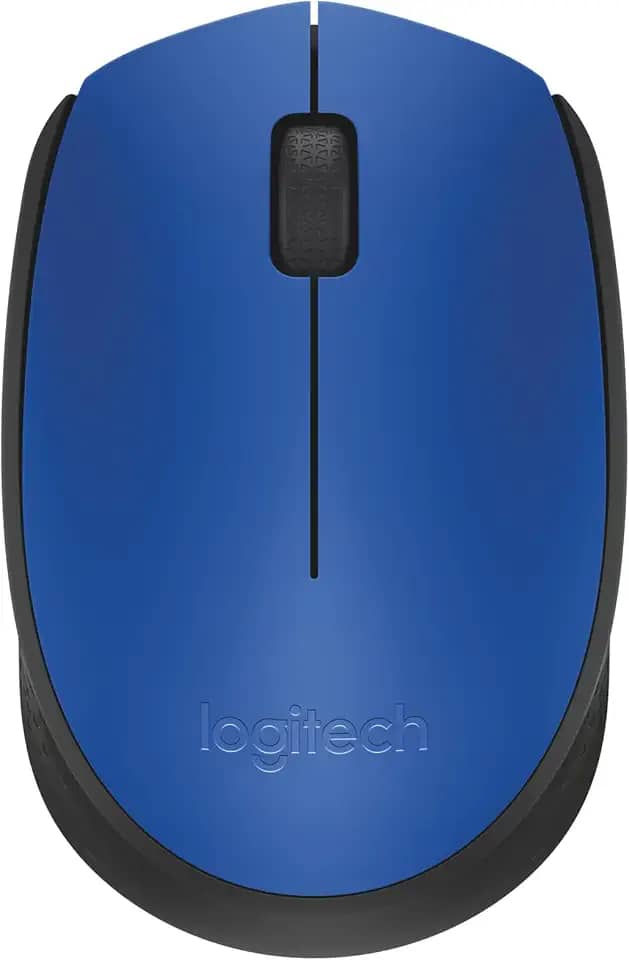 Mouse sem fio Logitech M170 com Design Ambidestro Compacto, Conexão USB e Pilha Inclusa - Azul