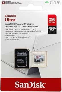 Cartão de Memória SanDisk Micro SD 256GB UHS-I Classe 10 com Adaptador - SDSQUNR-256G-GN6TA