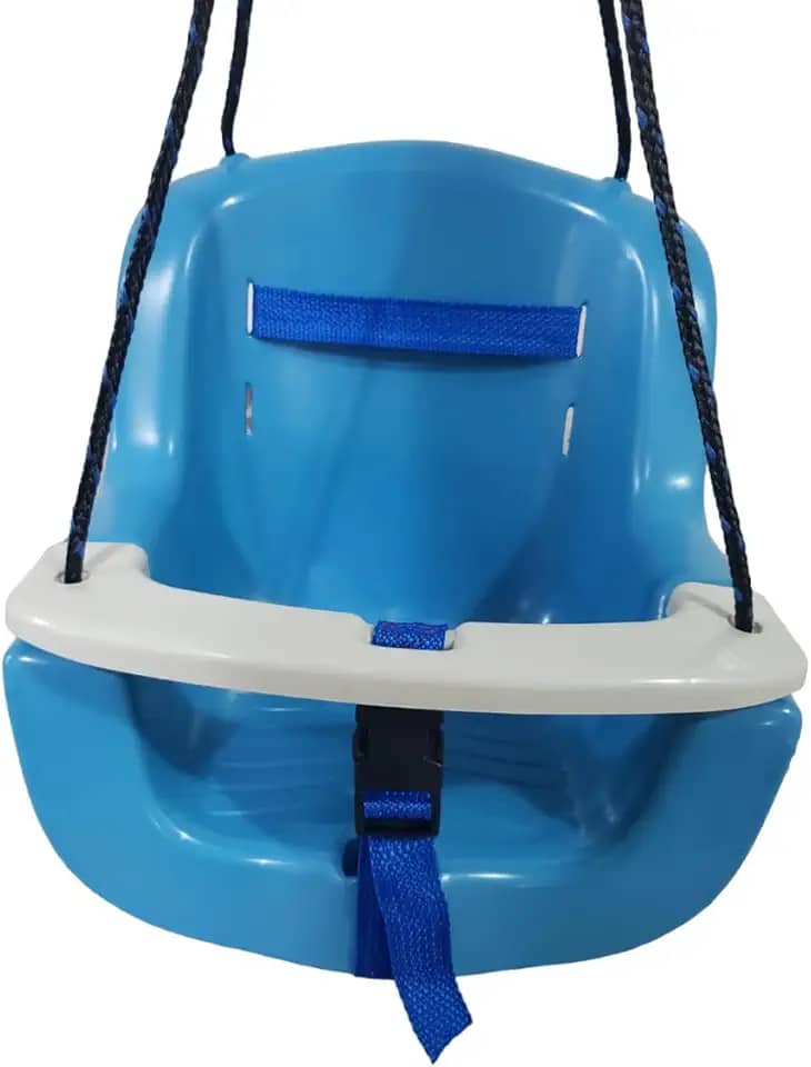 Balanço Infantil CORES Plástico Bebê Criança Cadeirinha Com Corda - Cores Escolha a sua… (Azul)
