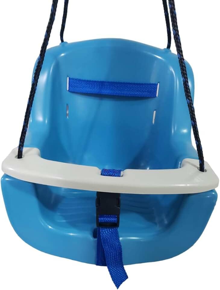Balanço Infantil CORES Plástico Bebê Criança Cadeirinha Com Corda - Cores Escolha a sua… (Azul)
