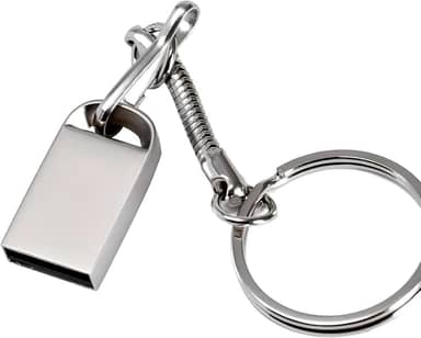 Pendrive, USB 2.0, transmissão 6MB/s, leitura 15MB/s, compatível com PC, Notebook, TV, Carro, Portátil, Dados, Preto (64Gb Chaveiro)