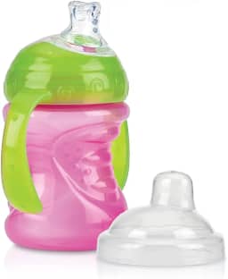 Nuby Copo Com Alça E Super Bico De Silicone 240Ml Rosa