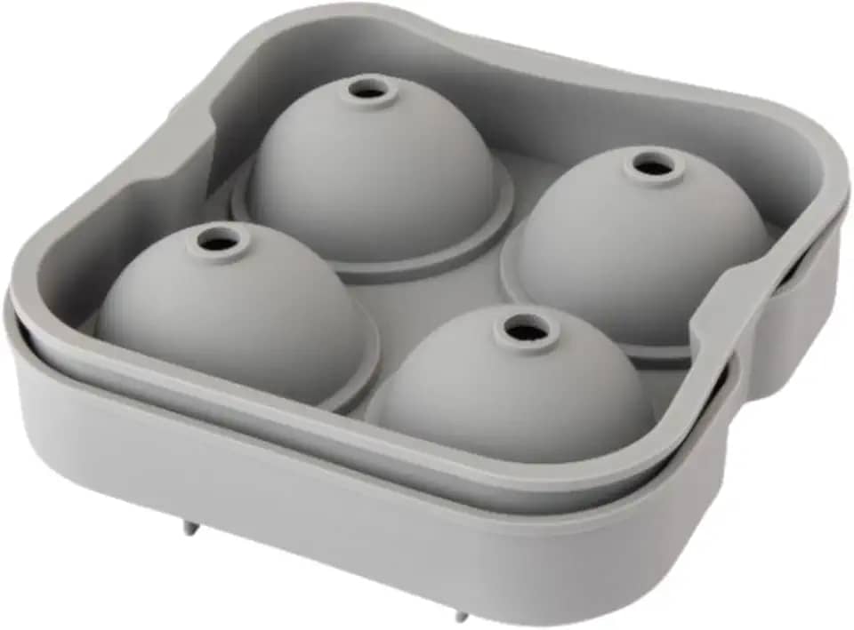 Forma Bandeja de Gelo Redondo Esfera Grande Silicone Drink Whisky Derretimento Lento (Cores sortidas)