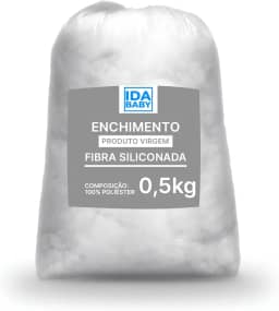 Fibra Silicone Branca Antialérgico Enchimento Almofada, Travesseiro, Artesanato 0,5Kg, 01Kg e 2KG (2000, Gramas)