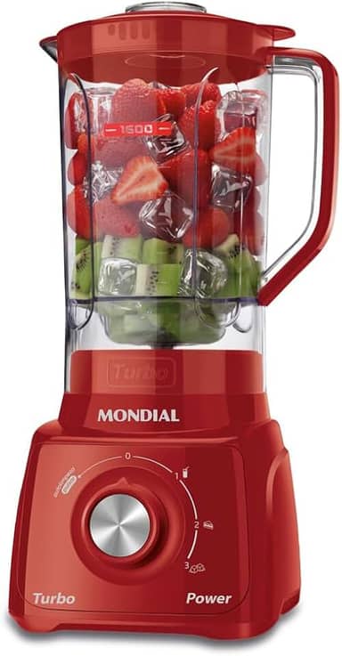 MONDIAL Liquidificador Turbo Power, Vermelho, 550W, 220V - L-99 FR