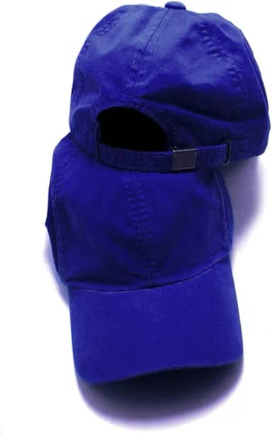 Boné Liso Masculino Feminino Unissex Sarja Aba curvada Com Regulagem De Tamanho Cor: Azul