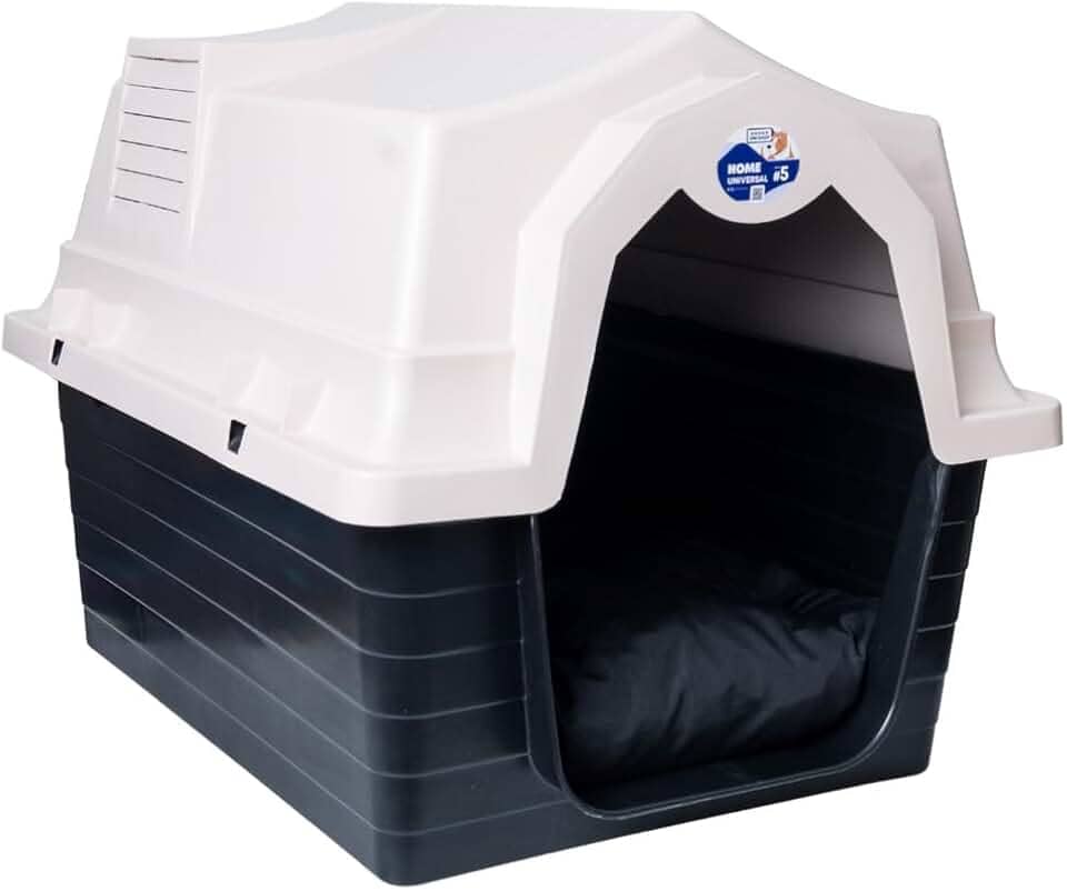 Casinha Para Cachorro N5 Com Colchonete(Bege,N4-50CM)