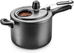 MTA - Panela de Pressão com Visor de Vidro e Fechamento Interno em Alumínio com Antiaderente, Capacidade de 4,5L, nº 20, Cor Grafite, Linha Visor.